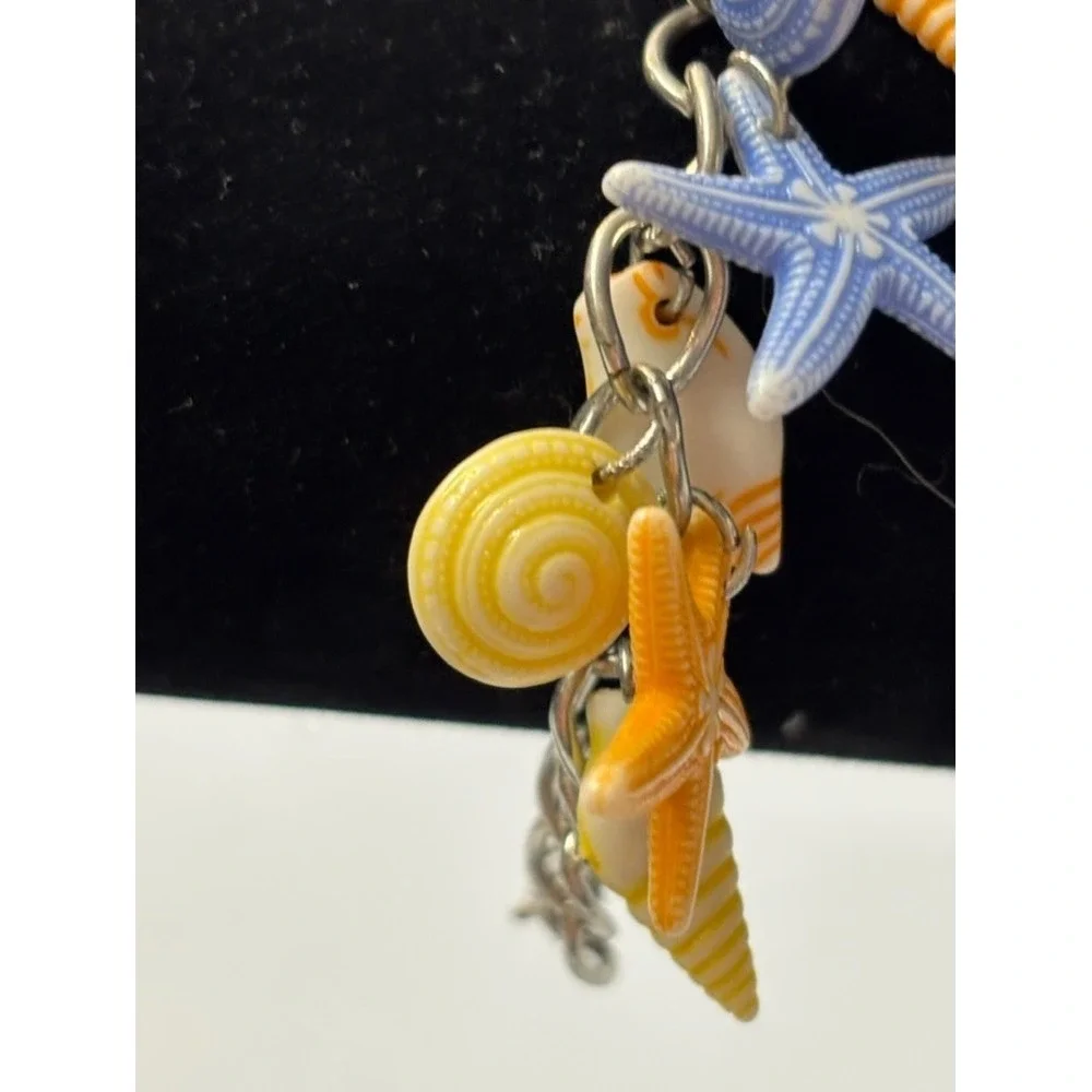 Charm Bracelet Vacation Sea Shells Coastal Maximalist Vibes - Picture 6 of 13